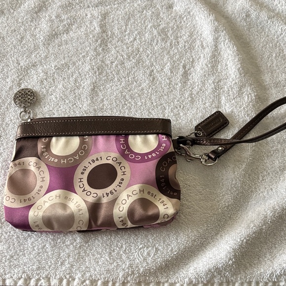 Coach Multicolor Wristlet with Pink and Brown Accents - Picture 2 of 6